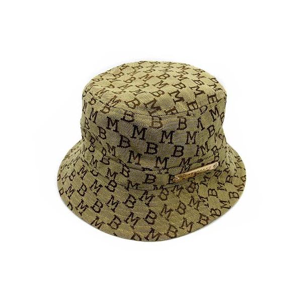 MOBB バケットハット　　モノグラム　ロゴ入り モブ MOBB モノグラム バケット ハット バケハ ベージュ メンズ