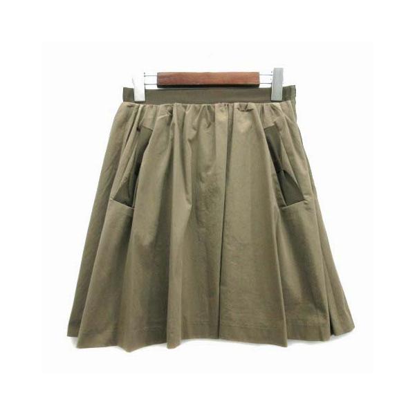 ランバンオンブルー LANVIN en Bleu フレア スカート ストレッチ