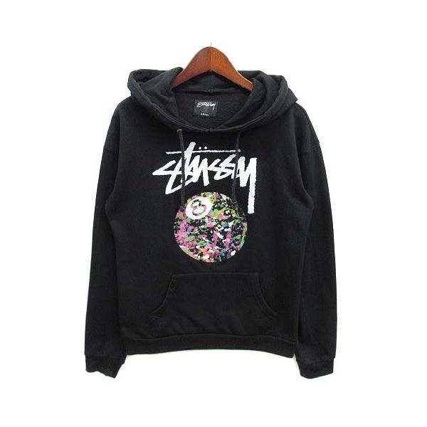 stussy プルオーバーパーカー タイダイ柄 古着 黒 Sサイズ stussy プルオーバーパーカー タイダイ柄 古着 黒 Sサイズ