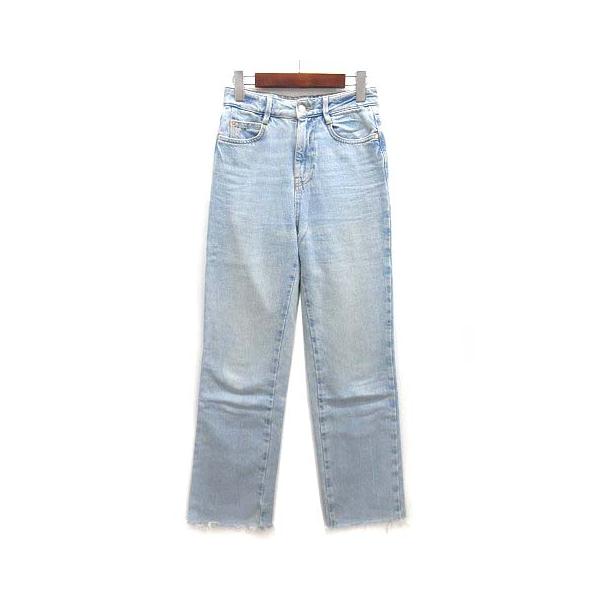 ZARA（ザラ） ハイライズ ストレート デニムパンツ ジーンズ ライト