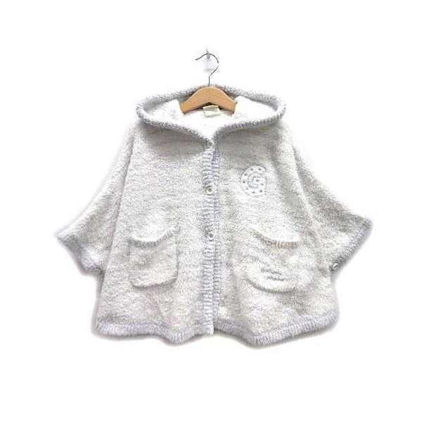 ジェラートピケ gelato pique パウダートリム ボーダー ベビー ポンチョ ホワイト ブルー 白 青 XS PKNT171403 キッズ【ブランド】ジェラートピケ gelato pique【表記サイズ】XS（100-110）【実寸...