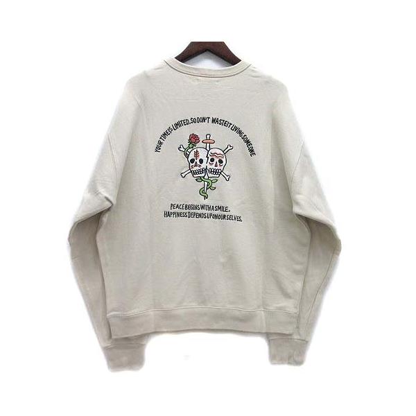 デュアルボイス DUAL VOICE バックスカル 刺繍 スウェット トレーナー