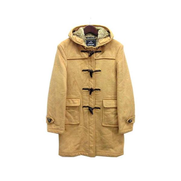 グローバーオールコレクション GLOVERALL COLLECTION フェイクムートン ダッフルコート キャメルベージュ 10Years 140cm 英国製 キッズ