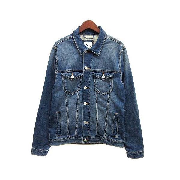 ZARA（ザラ） ソフト デニム ジャケット Gジャン USED加工 インディゴ