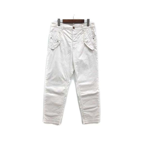 【中古】ディースクエアード DSQUARED2 チノパン チノ パンツ ストレッチ 2WAYポケットフラップ 46 白 ホワイト S71KB0255 メンズ DSQUARED2（ディースクエアード） チノパン チノ パンツ ストレッチ
