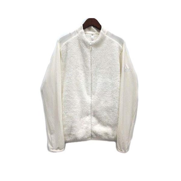 adidas（アディダス） ボア切替 フリース ジャケット ホワイト 白 XO