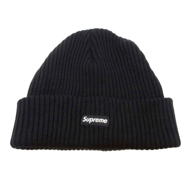 シュプリーム SUPREME ワイドリブ ビーニー Wide Rib Beanie 20AW スモールボックスロゴ ニットキャップ ニット帽 ブラック 黒 ☆AA★
