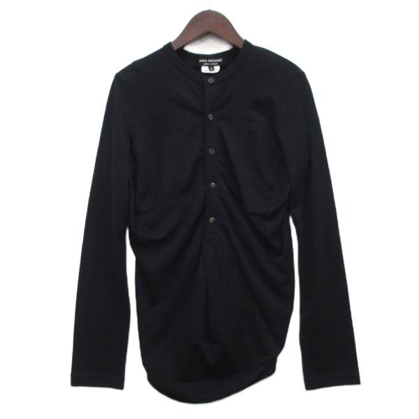 ジュンヤワタナベ JUNYA WATANABE コムデギャルソン 変形 ドレープ ウール ジャージー カットソー  ダークネイビー S JS-T049 07SS AD2006