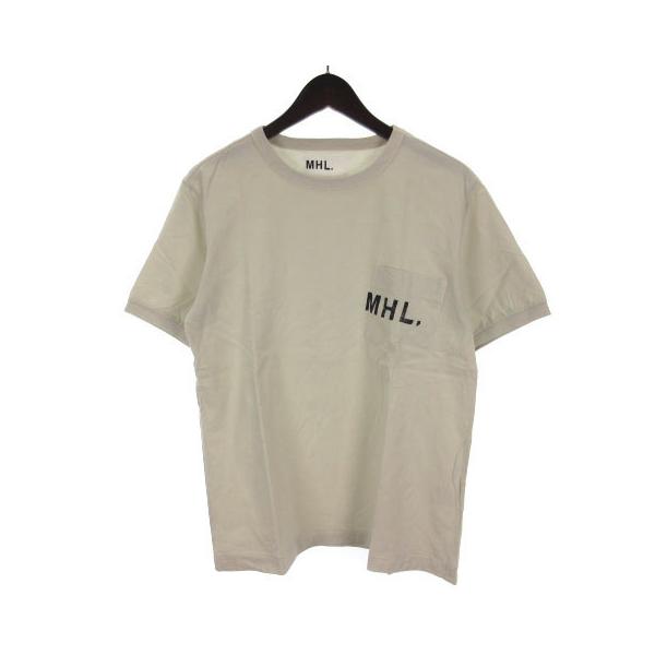 マーガレットハウエル MHL. ポケット ロゴ プリント Tシャツ