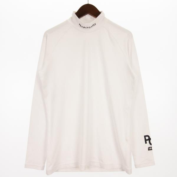 PEARLY GATES ワンポイントロゴ モックネック Tシャツ ロンT PEARLY GATES ワンポイントロゴ モックネック Tシャツ ロンT