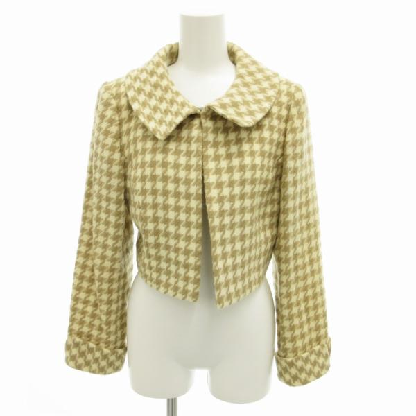 エムズグレイシー千鳥柄ショートコート ジャケット エムズグレイシー千鳥柄ショートコート ジャケット 千鳥格子柄