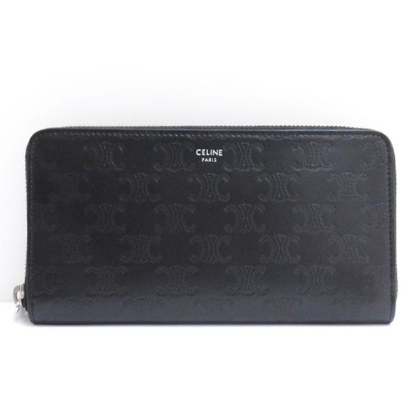 CELINE（セリーヌ） CELINE Triomphe Embossed Large Zipped Wallet
