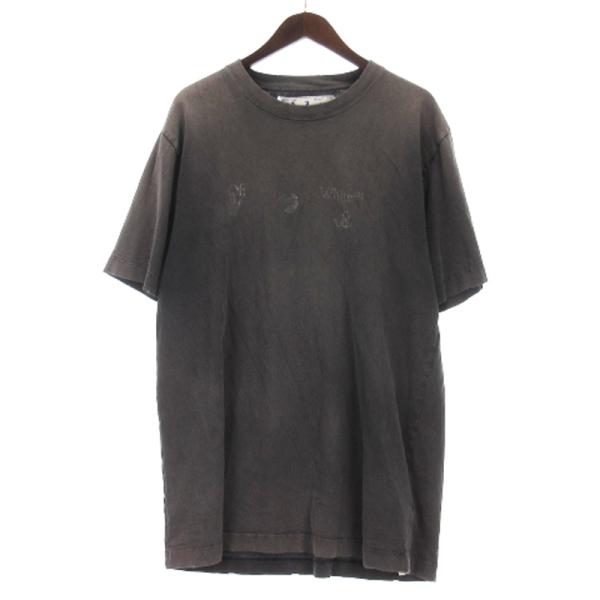 オフホワイト半袖カットソー XL オフホワイト OFF WHITE Tシャツ カットソー 半袖 プリント USED
