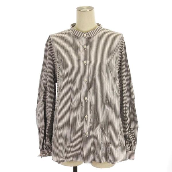 プラステ PLST ティアードスリーブバンドカラー シャツ ブラウス