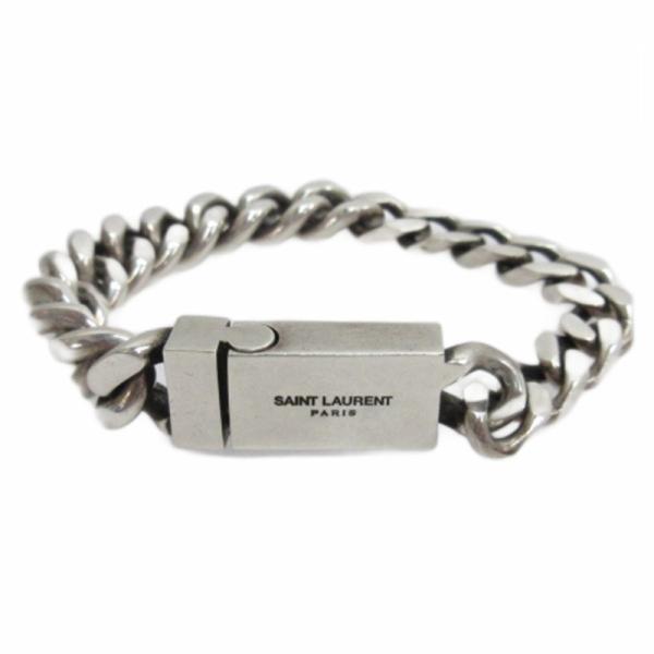 【希少☆美品】サンローラン パリ チェーン バングル シルバー HERMES サンローラン バングル/ブレスレット SAINT LAURENT カフ