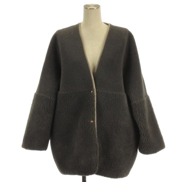 リズレー RISLEY リバーシブル フェイクムートン ボアジャケット