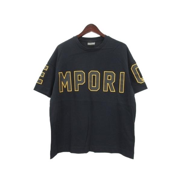 【中古】エンポリオアルマーニ EMPORIO ARMANI ロゴプリント Tシャツ 半袖 ブラック XL 250918E メンズ EMPORIO ARMANI エンポリオアルマーニ ロゴプリント Tシャツ 半袖
