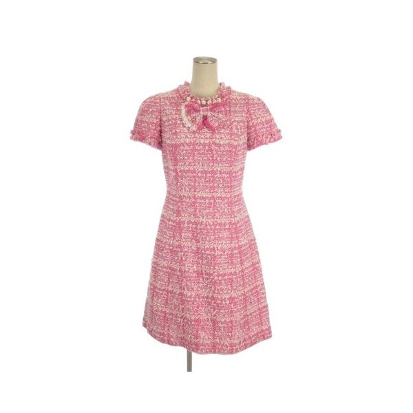 エムズグレイシー 38 ピンク系 ノーカラージャケット パール DMW M'S GRACY 2024 A/W Collection | msgracy