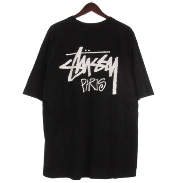 STUSSY（ステューシー） パリ限定 ロゴプリント Tシャツ 半袖 ブラック
