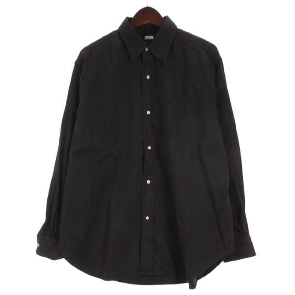 【中古】アプレッセ A.PRESSE ツイル レギュラーカラー シャツ 長袖 25AAP-02-10 チャコールグレー 2 メンズ アプレッセ A.PRESSE Double Weave Twill Regular Collar ツイル