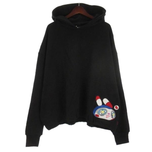 【中古】未使用品 ウィンダンシー × Jeron Braxton タグ付き JERON HOODIE スウェット パーカー パッチ ブラック XL vectorpremium_016-902511300004