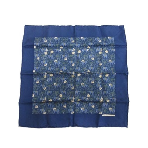 HERMES（エルメス） カレ 40 スカーフ シルク フランス製 ブルー