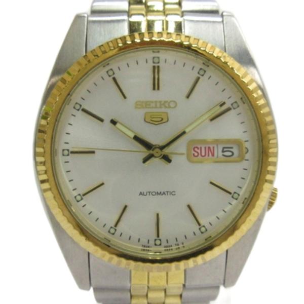 セイコー SEIKO セイコー5 ファイブ コンビ 腕時計 自動巻き 裏