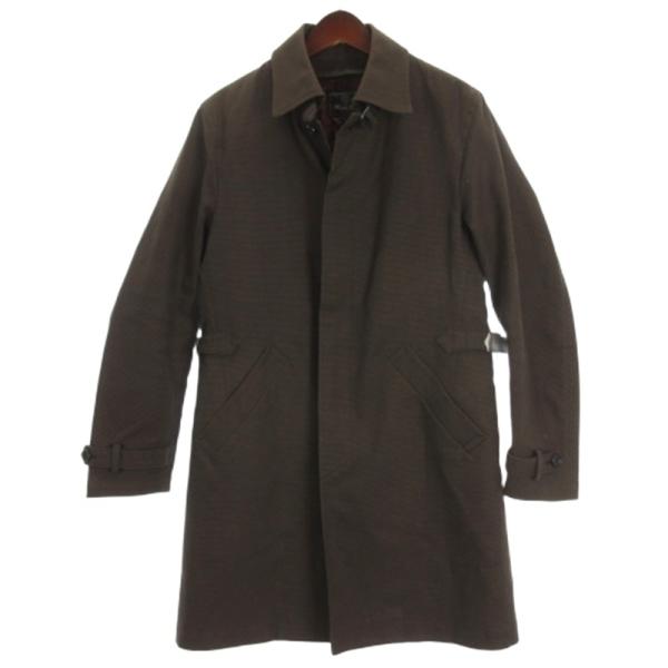 メンズビギ MEN'S BIGI 千鳥格子柄 ロング コート 中綿インナー付き