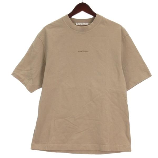 【中古】アクネ ストゥディオズ Acne Studios ロゴ Tシャツ カットソー 半袖 FN-MN-TSHI000353 ベージュ XS メンズ アクネ ストゥディオズ Acne Studios ロゴ Tシャツ カットソー 半袖 FN