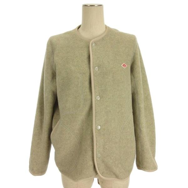 ダントン DANTON フリース カラーレス ジャケット JD-8911 グレージュ