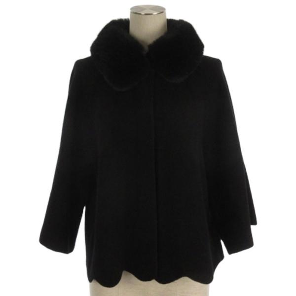 エムズグレイシー M'S GRACY カーディガン フェイクファー スカラップ