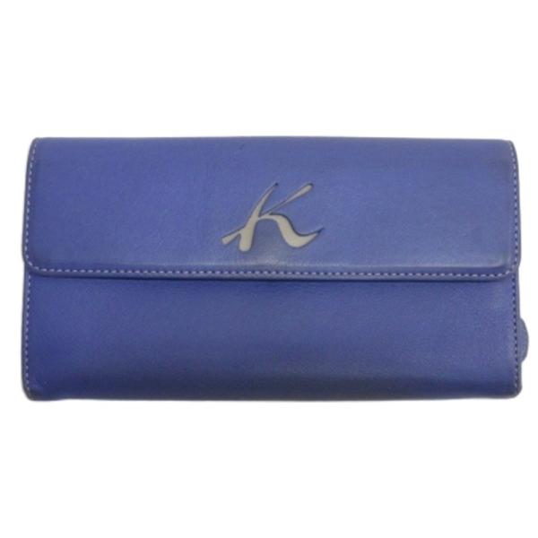 Kitamura（キタムラ） 長財布 フラップ レザー パープル系 □FF
