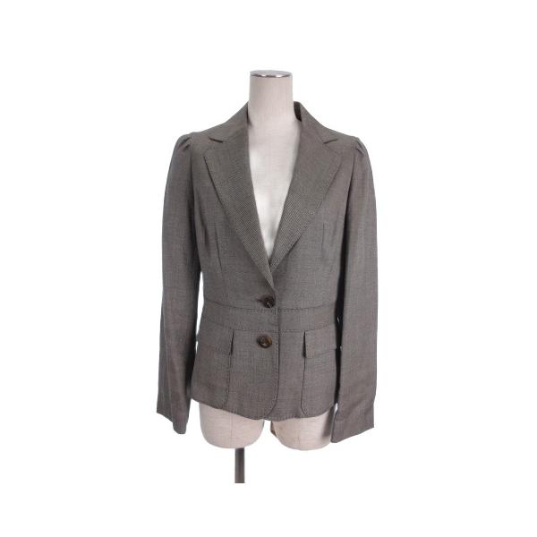 ランバン LANVIN COLLECTION テーラード ジャケット ウール 38 グレー