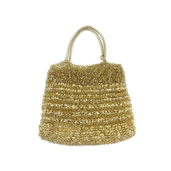美品♡ANTEPRIMA ゴールド ビーズ ハンドバッグ ANTEPRIMA（アンテプリマ） ワイヤー ハンドバッグ ビーズ ゴールド