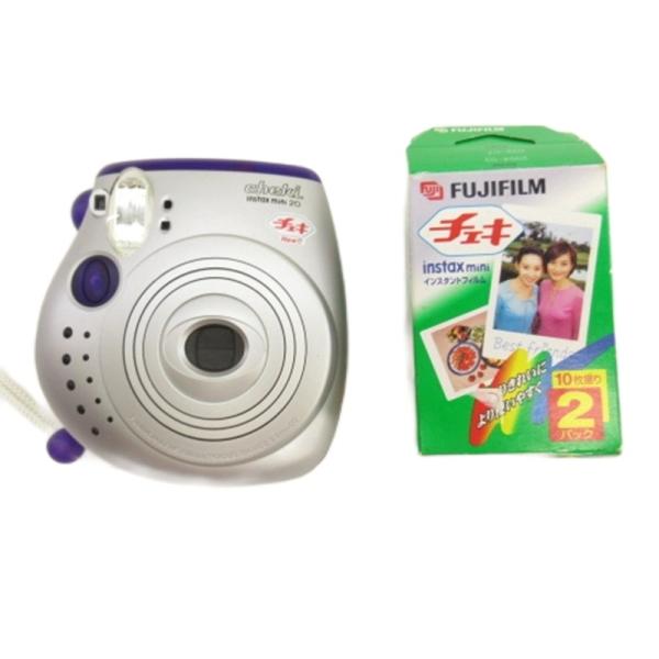cheki チェキ instax mini 20 インスタントカメラ パープル フィルム2パック その他
