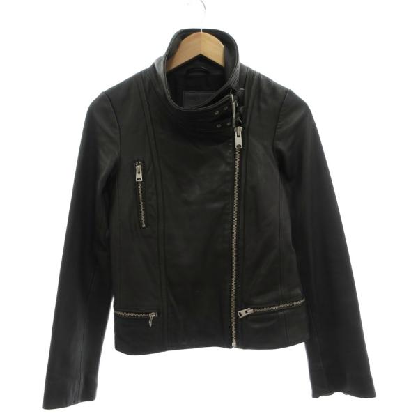 オールセインツ ALLSAINTS ラムレザー ライダースジャケット US 4 黒