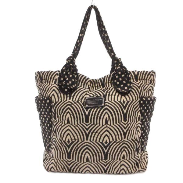 マークバイマークジェイコブス MARC by MARC JACOBS トートバッグ 鞄 総柄 キルティング 白 ホワイト 黒 ブラック /NL レディース