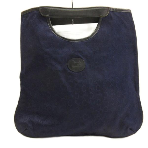セリーヌ CELINE ノエビア マカダム ハンドバッグ ネイビー レディース