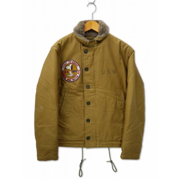 美品 希少 バズリクソンズ × スヌーピー N-1 デッキジャケット 38 