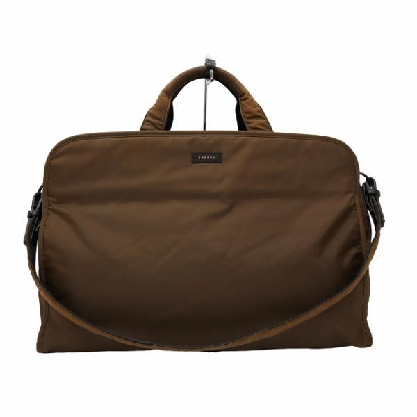 SAZABY（サザビー） ナイロン 2way ボストン ショルダー バッグ BROWN 