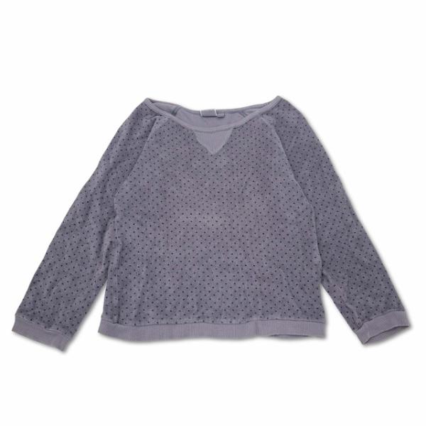 ボントン BONTON Vガゼット ドット柄 タオル地 パイルカットソー グレー 4 (104cm) キッズ【表記サイズ】キッズ 4 (日本サイズ 約104cm)【実寸サイズ】肩幅：-cm　身幅：31cm　着丈：35cm　袖丈：※31cm　...