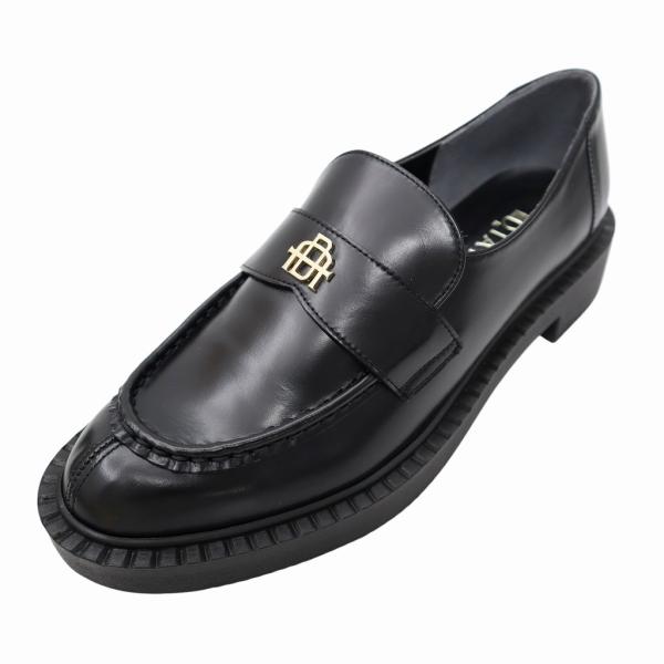 DIANA（ダイアナ） 未使用品 レザー 厚底 ローファー 25.5cm BLACK