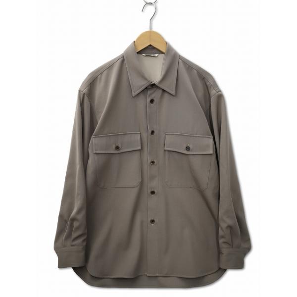 AURALEE / オーラリー ウールマックスギャバジンシャツ　サイズ3 オーラリー AURALEE WOOL MAX GABAGINE SHIRT ウール マックス
