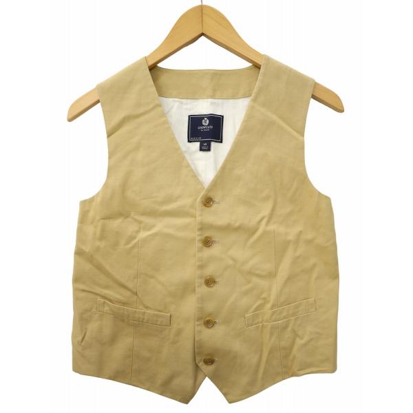 crewcuts クルーカッツ バックベルト ストライプ ベスト ジレ 14 BEIGE(ベージュ)  キッズ【表記サイズ】キッズ:14【実寸サイズ】身幅：42cm　着丈：45.8cm　　【素材】表地:綿100%　裏地:綿100%【色】BE...