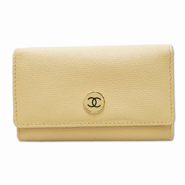 【中古】シャネル CHANEL A20909 レザー ココボタン 6連 キーケース BEIGE(ベージュ) CHANEL（シャネル） CHANEL A20909 レザー ココボタン 6連 キーケース