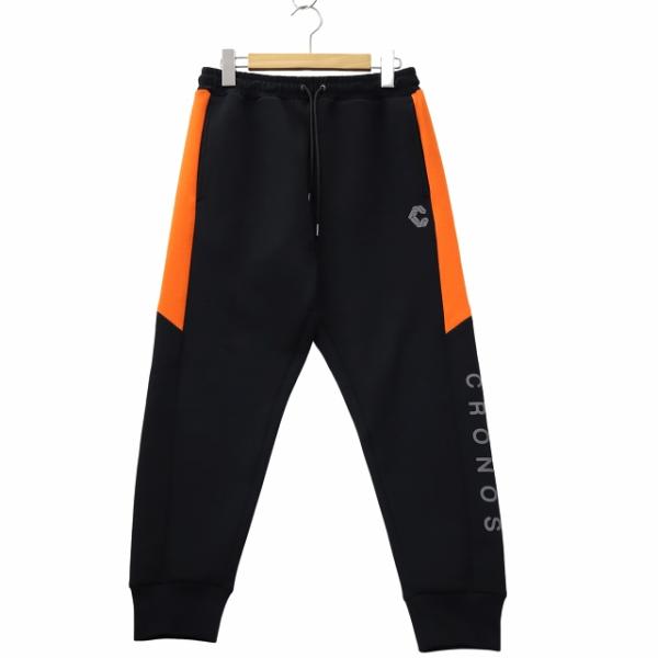 【中古】CRONOS Apex Line Pants エーペックス ラインパンツ スウェットパンツ 36 ブラック × オレンジ メンズ CRONOS クロノス Apex Line Pants エーペックス ラインパンツ