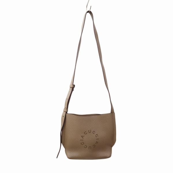 【中古】イアクッチ IACUCCI GUSCIO グッシオ パンチング ショルダーバッグ TAUPE トープ 4971 レディース vectorpremium_019-202511300005