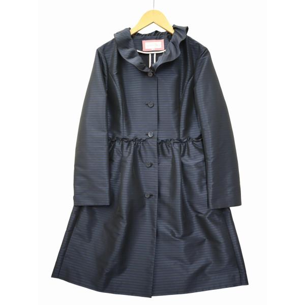 HANAEMORI ハナエ・モリ　シルクサテン ダブルブレストコート 　絹 HANAEMORI ハナエ・モリ シルクサテン ダブルブレストコート 絹