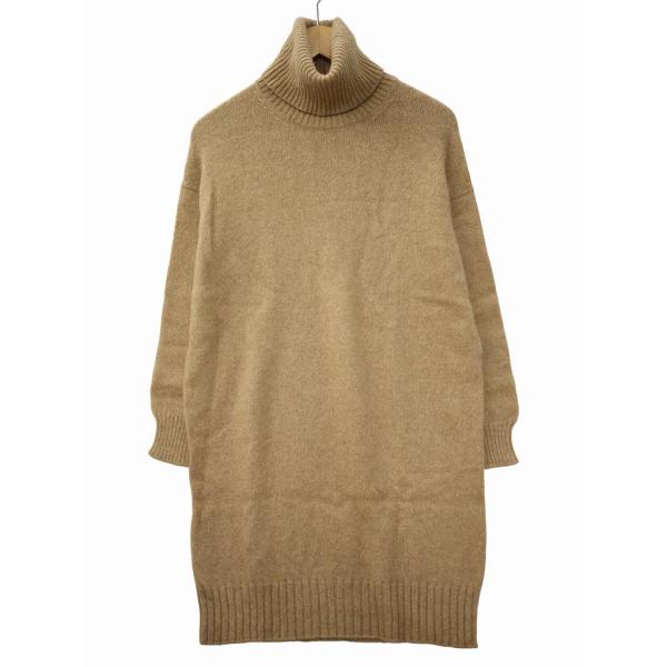 Max Mara イタリア製 キャメル100％ チュニック・ワンピース/40 大人のドレスアップワンピース】マックスマーラのワンピースは立体