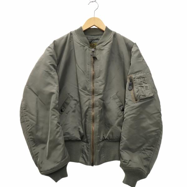 90s USA製 AVIREX MA-1 アーチロゴ カーキ L ヴィンテージ AVIREX（アヴィレックス） AVIREX 90s ヴィンテージ USA製 MA-1
